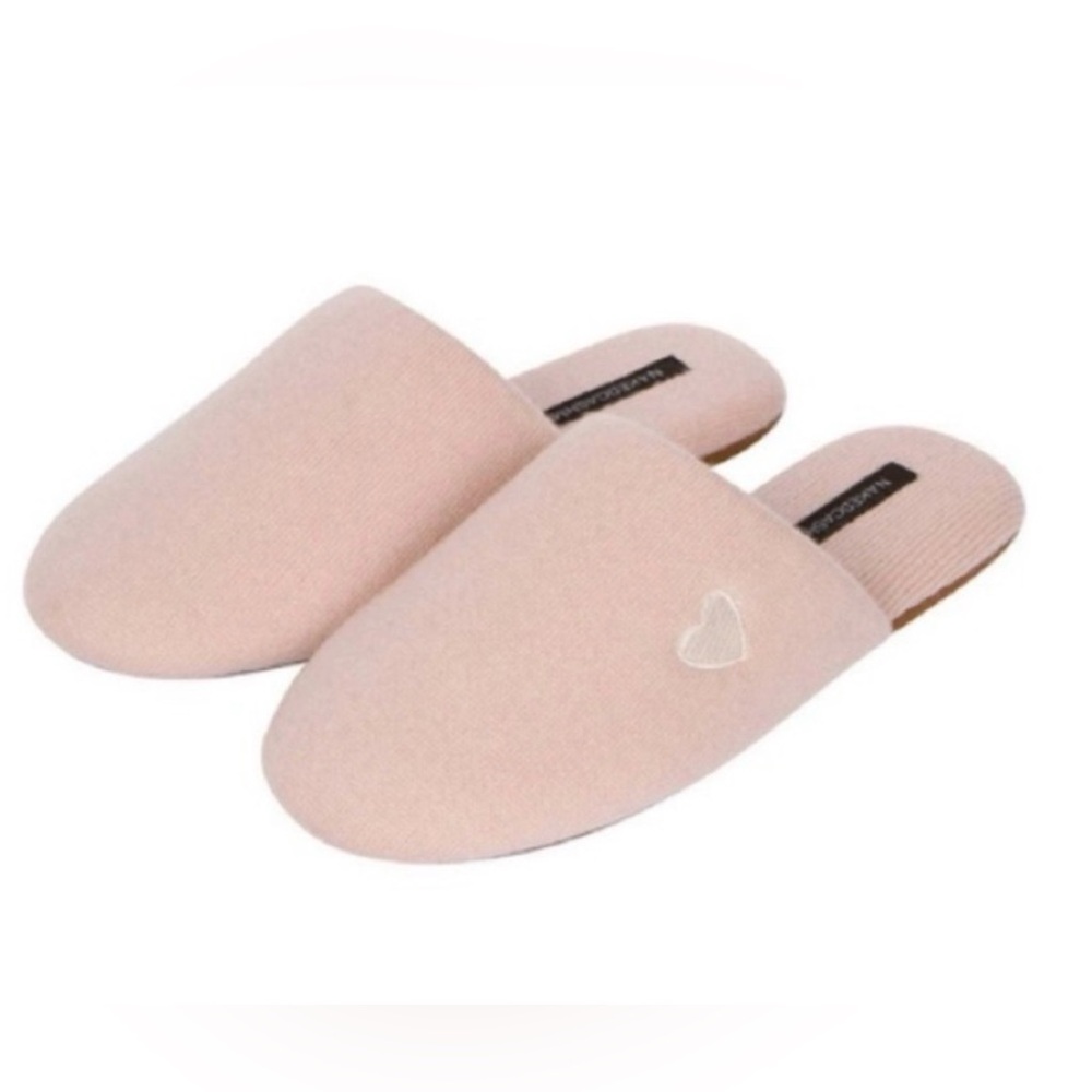 NakedCashmere Naked Cashmere Soft Pink Love Heart Mule Slippers * Large